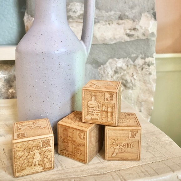 Science Fiction-Themed Wooden Blocks, Set of 4 - Picture 8 of 10
